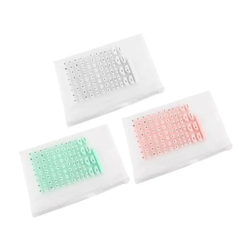 70PCS Nail Art Keyboard Bubbles Soft Silicone Keycaps For Girls Office Gaming Raised Keyboard Stickers For Long Nails Universal