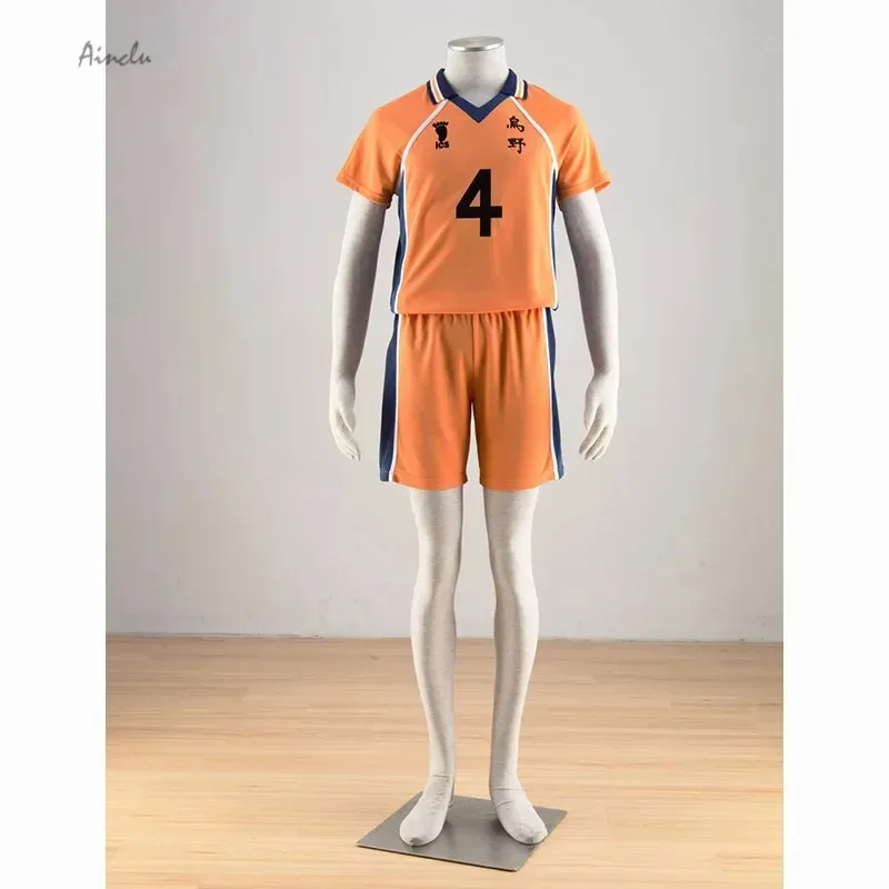 Ainclu 하이큐 니시노야 유우 카라스노 고등학교 팀 유니폼 번호 4 애니메이션 코스프레 의상 ir;l5