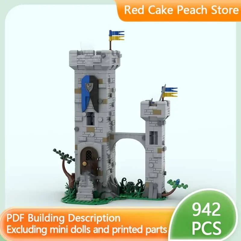 Medieval Castle Model MOC Building Bricks Black Hawk Defense Tower Modular Technology Gifts Holiday Assemble Children Toys Suit