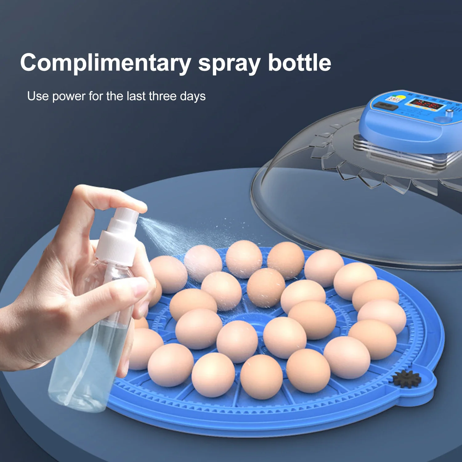 8/26/52 Eggs Incubator Small Round UFO incubator With Full Automatic Water Ionic Waterbed Replenishment And Temperature Control