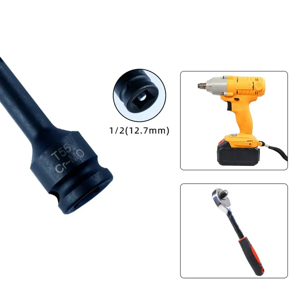 Imagem -04 - Kit Polegada Unidade Torx Estrela Bit Soquete Conjuntos T20-t80 Soquete Bits Conjunto Peças de Reposição Ferramentas com Caixa 10 Peças