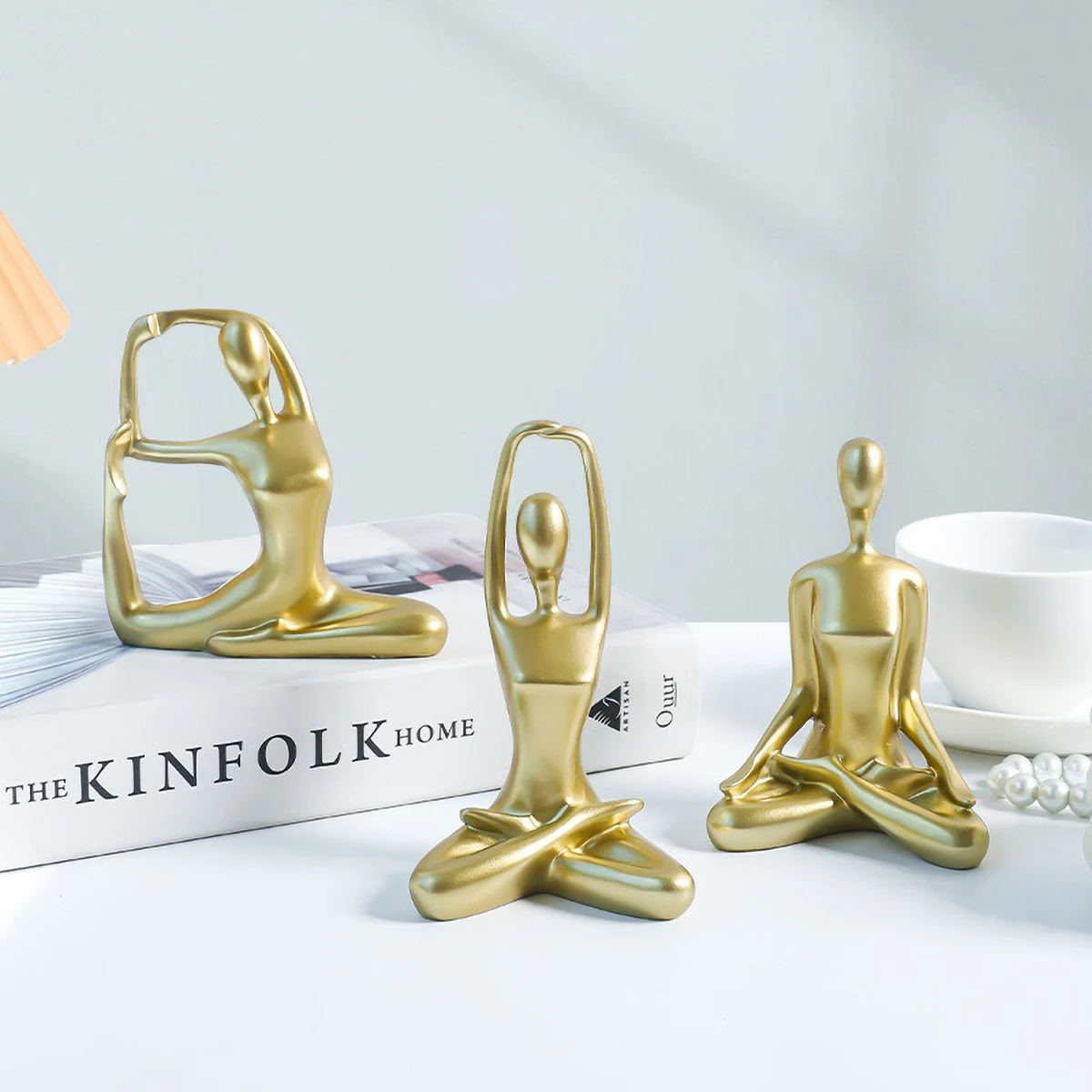 

Touch-Color Change Yoga Resin Statue - Deepen Backbends Sculpture for Living Room & Zen Study Decor