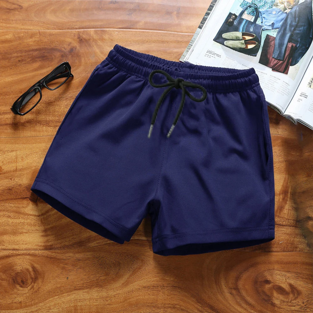 Gym Shorts Shorts Casual Training Fitness Workout Holiday Mens Polyester Regular Short Pants Solid Color Beach