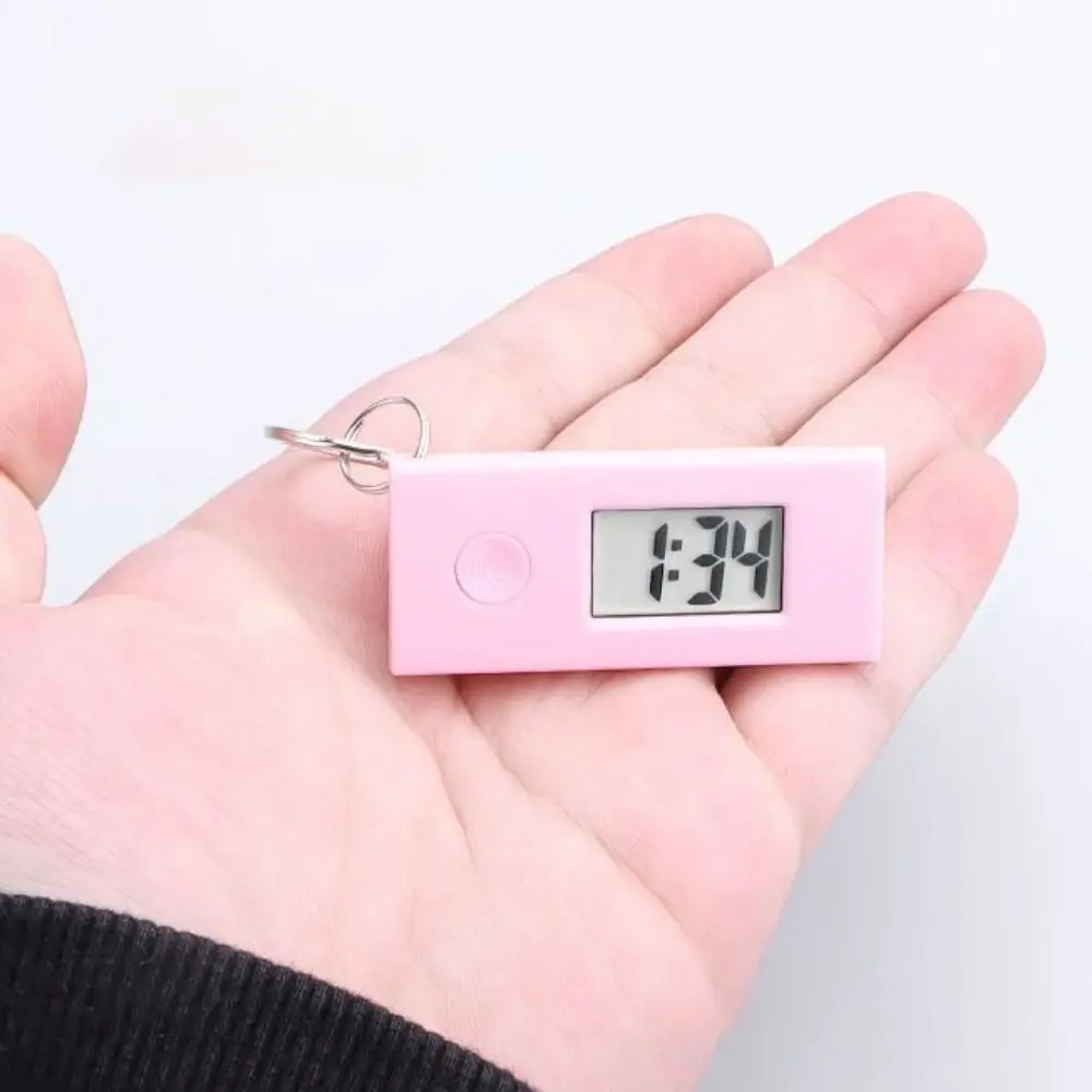 With Buckle Luminous Electronic Clock Anti-fall Silent Digital Clock Hanging Keychain Mini Desk LED Digital Clock Student