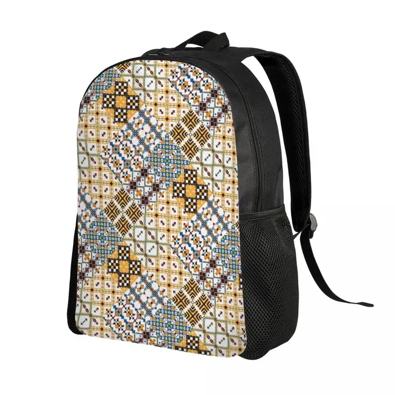 Kabyle Patterns Travel Backpack Women Men School Computer Bookbag Geometric Amazigh College Student Daypack Bags