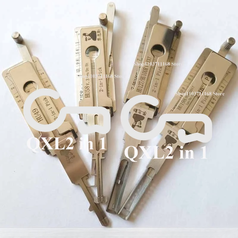 bmw用ツール（hu58ツインリフター）2-in-1デコーダー（lishi-hu49製）とポルシェ、フォルクスワーゲン、アウディ用ピック（hu198）、フォード2017用