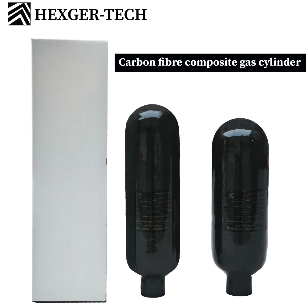 

4500PSI 300Bar 30MPA 0,6L 0,62L Цилиндр из углеродного волокна HPA Бак для дайвинга Бутылка для подводного плавания M18 * 1,5 HEXGER-TECH