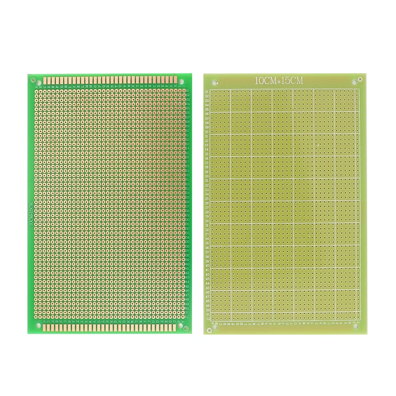 DIY PCB Single Sided Universal Circuit Board, Placa de óleo verde, Breadboard Plate, Fibra de vidro, 1.6mm, 10x15cm, 5Pcs