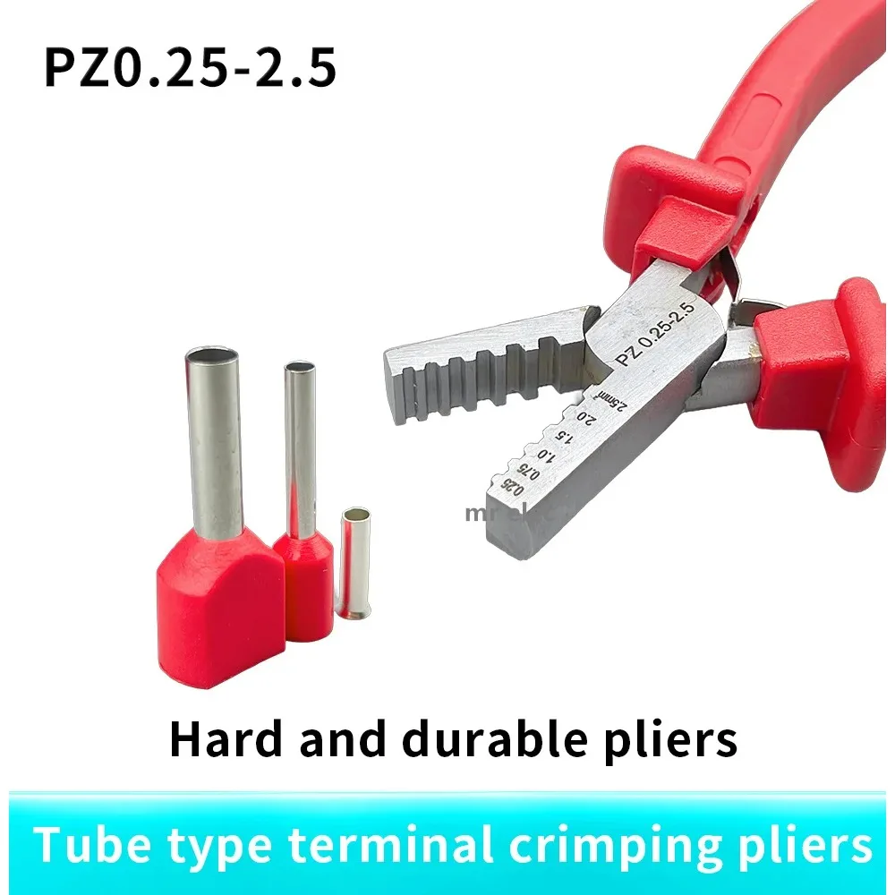 PZ 0.25-2.5 Germany Style Crimping Plier Crimping Tool for 0.25-2.5mm2 Cable End Sleeves