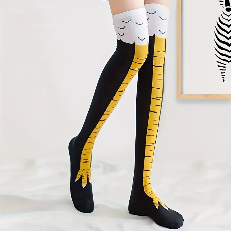 

3 pairs of comfortable, soft, breathable, and durable fashionable chicken paw socks, convenient and easy to store, suitable for