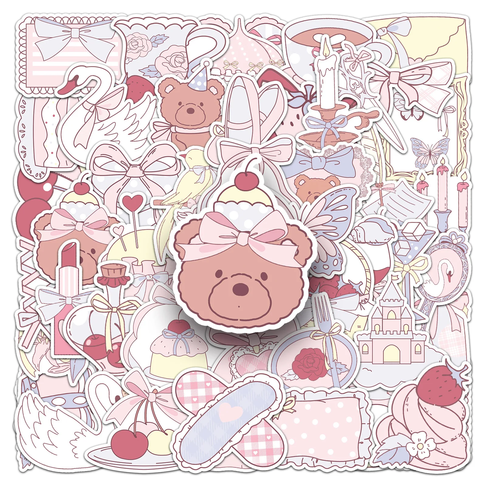 

10/50PCS Ballet Style Graffiti Stickers Cute Girl's heart Cartoon Decal Notebook Luggage Phone Guitar Cup Skateboard Kid Toys