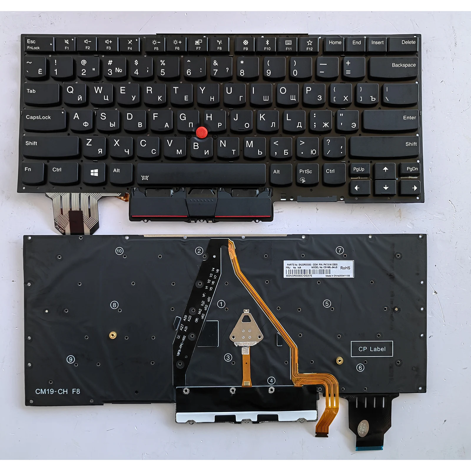 RU Layout for LENOVO X1C 2019 2020 7th 8th gen7 gen8 Laptop Keyboard