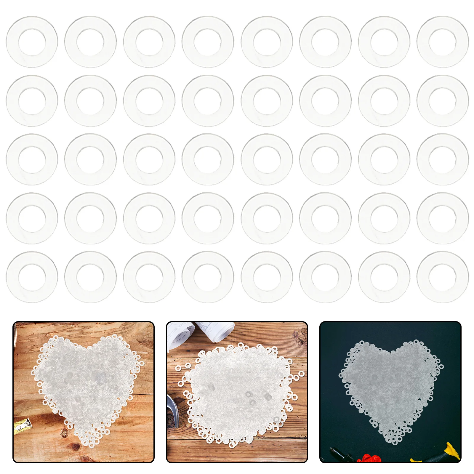 

Clear Transparent Round Plastic Furniture Pads Cushion Stoppers Non-Slip Protective for Table Chair Floor Surface