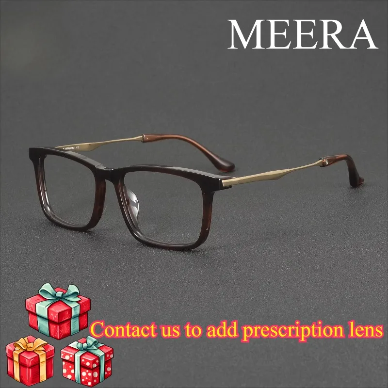 

High-end Handmade Acetate Rectangle Business Frame Durable Optical Titanium Glasses Frame for Men Women Ideal for Daily Wear