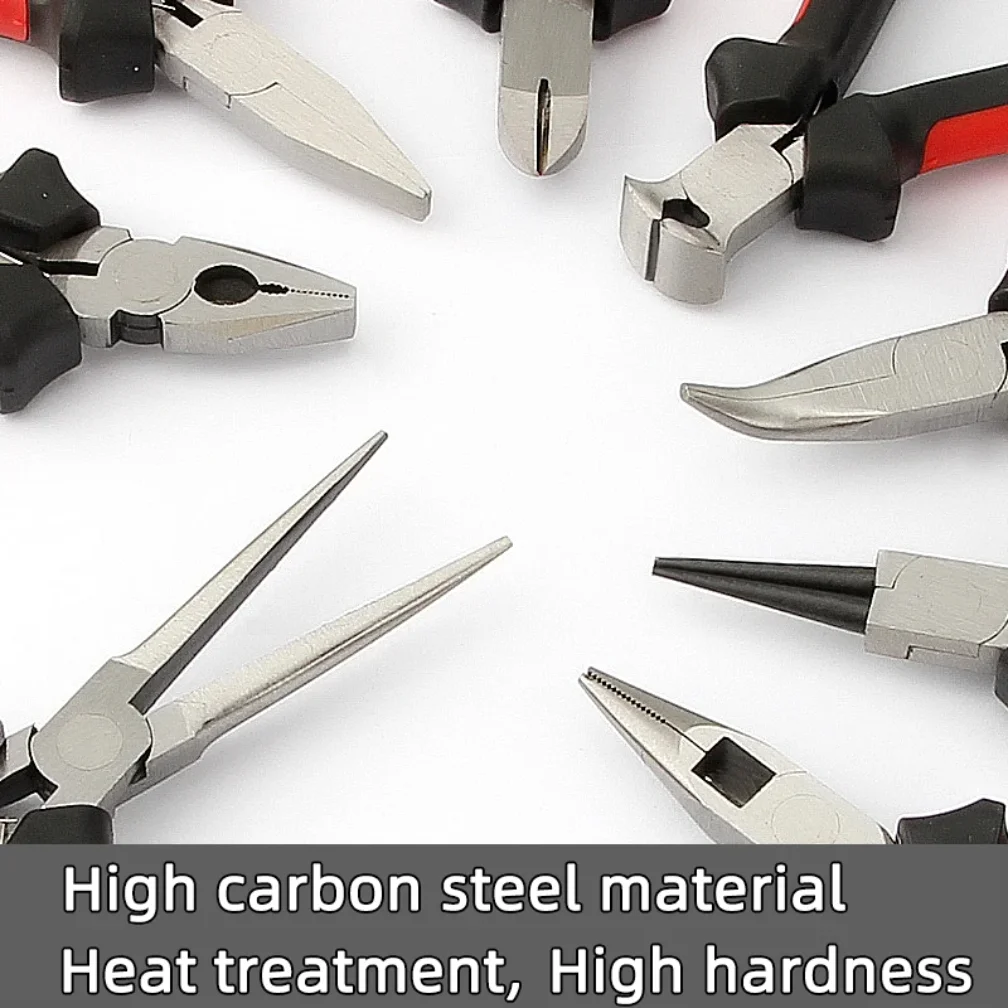 Mini Pliers Diagonal Pliers Wire Round Mouth Bent Long Needle Nose Cutter Handcraft Beading For DIY Small Jewelry Pliers Tools