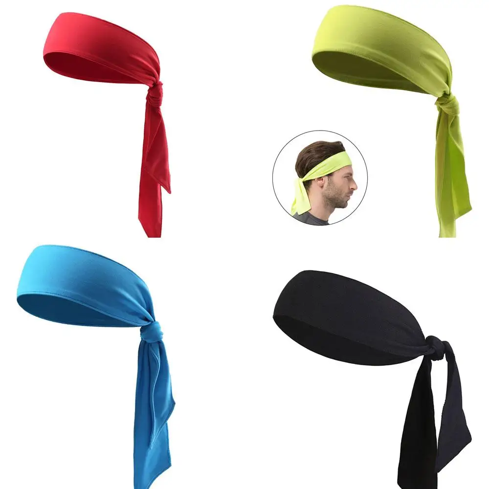 Head Tie Sports Headband Tie Headband for Running Working Out Tennis Karate Athletics Pirate Costumes (Blue)