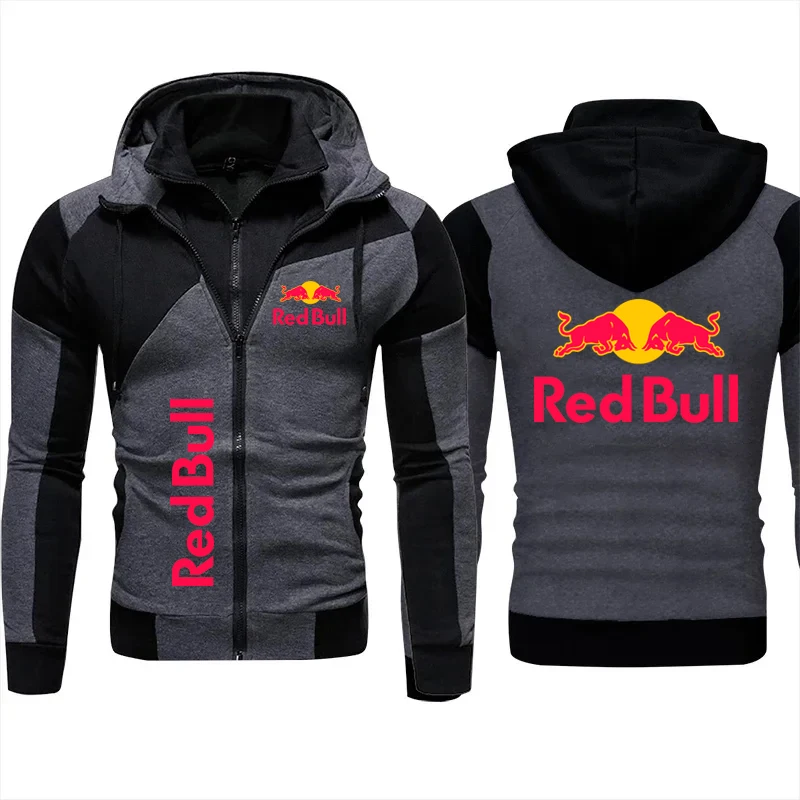 Sudadera con logotipo de Red Bull Racing Team para hombre, jersey con cremallera para primavera y otoño, chaqueta deportiva de moda para hombre 2025, abrigos