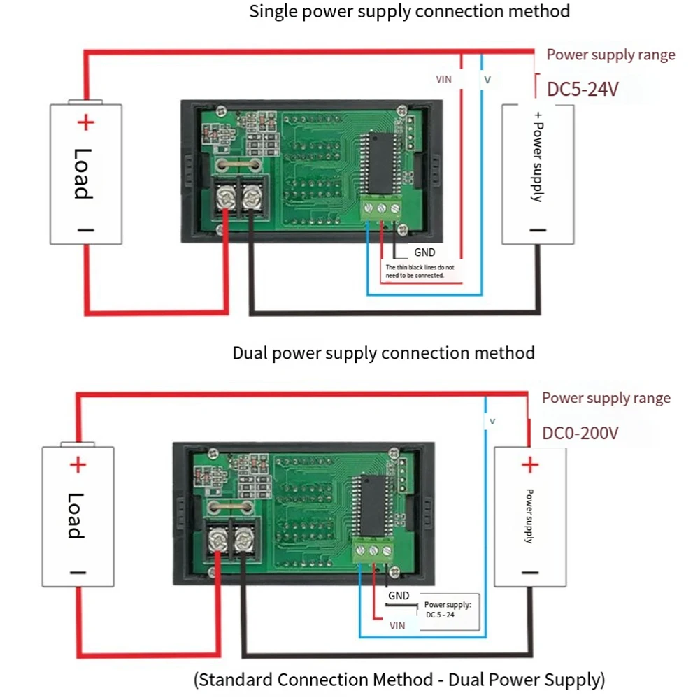 DC5~24V Adjustable Regulated Power Supply with Digital Display and 5 Digit DC Power Meter for Laboratory and Electronics