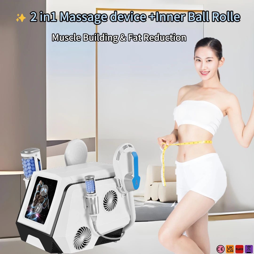 

2in1 Massage device Inner Ball Rolle Machine EMS Muscle Stimulator Fat Burner Abs Builder Non-Invasive Home Gym Equipment CE 20