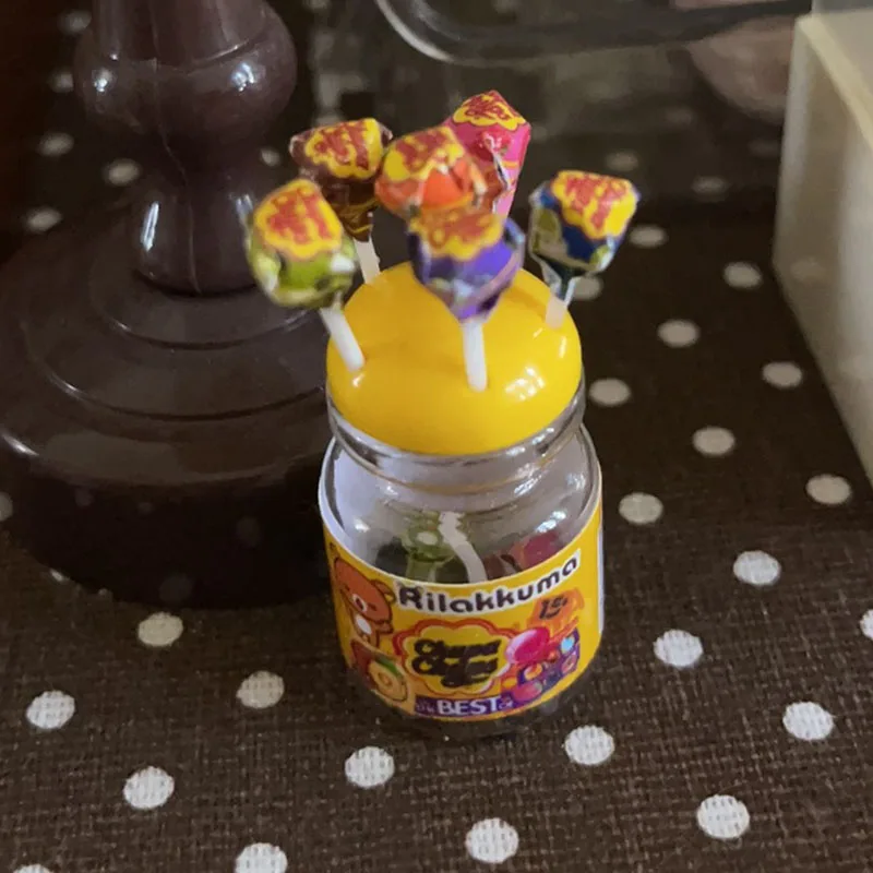 Miniature Mini Simulation Lollipop 1 Bucket Of 10 Candies Toy Home Decoration Ornament For Hobby Collection - view 5