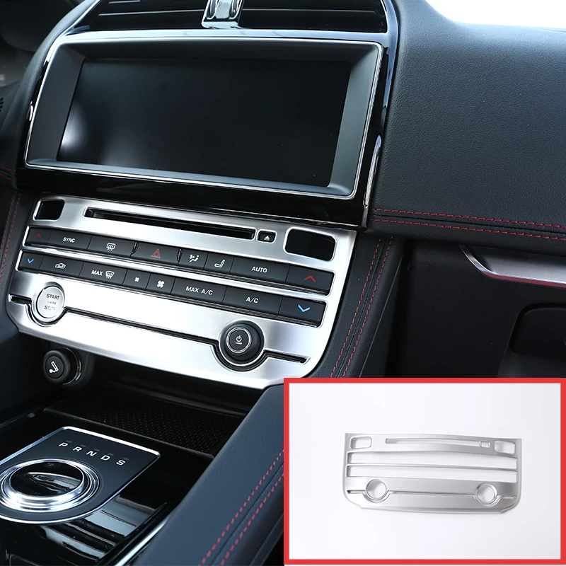 1 Pcs  For Jaguar XE XEL XF XFL F-PACE F Pace 2016-2018 ABS Center Air Conditioning Mode Button Frame Trim Car Accessories