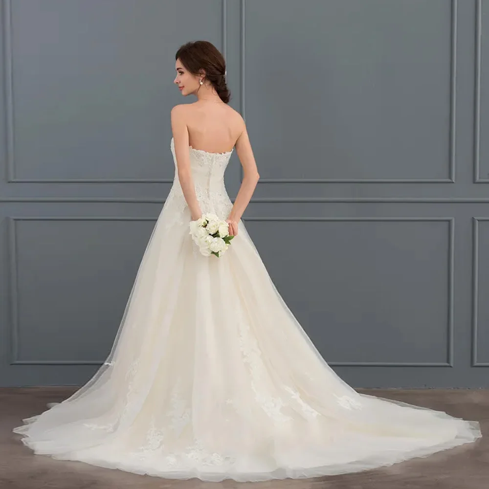 Elegant Corset Wedding Dresses for Ladies Elegant A Line Bridal Gowns Exquisite Sleeveless Vestidos De Novia 2026 LC0030