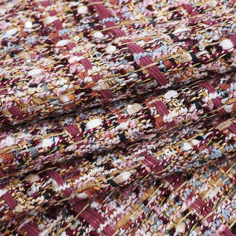 

Agate Red Cotton Wool Tweed Fabric For Coat Cloth Diy