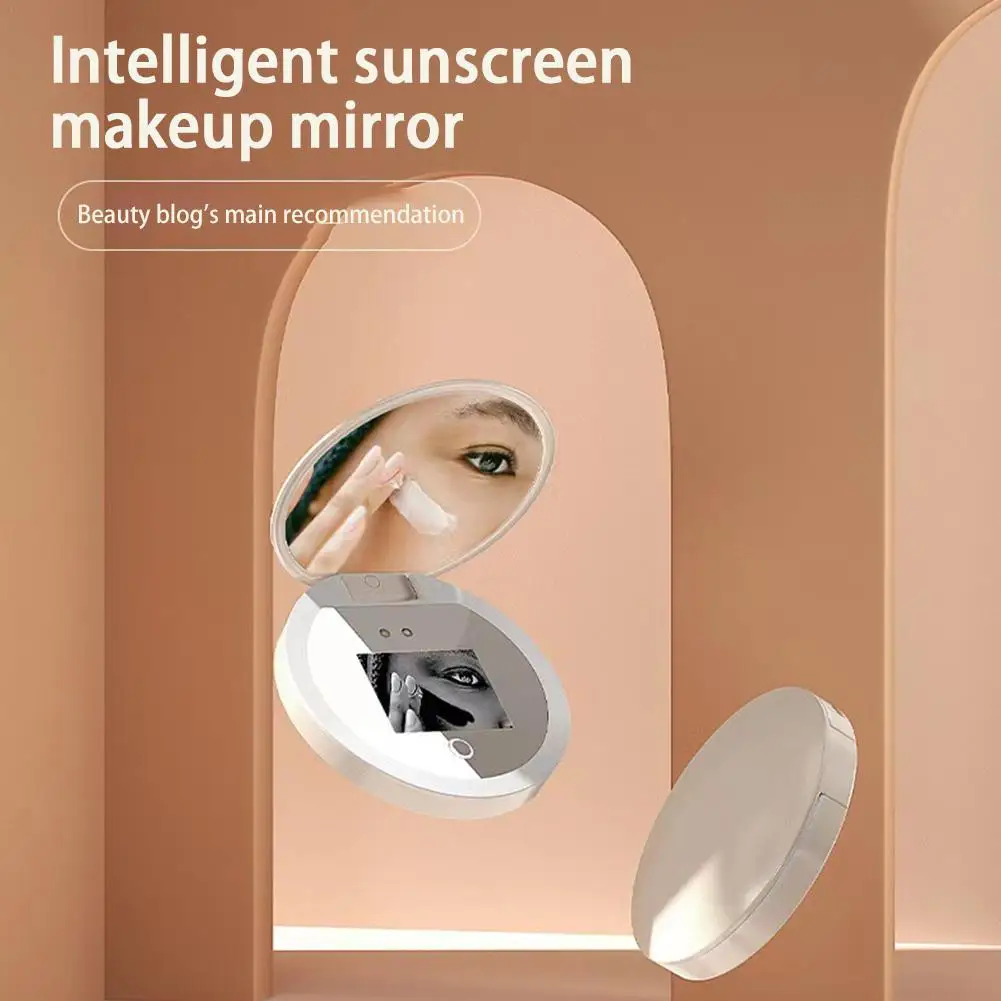 

Smart UV Sunscreen Test Camera Makeup Mirror with LED Rechargeable Mirror Beauty Sunscreen Detection Makeup Removal Portable