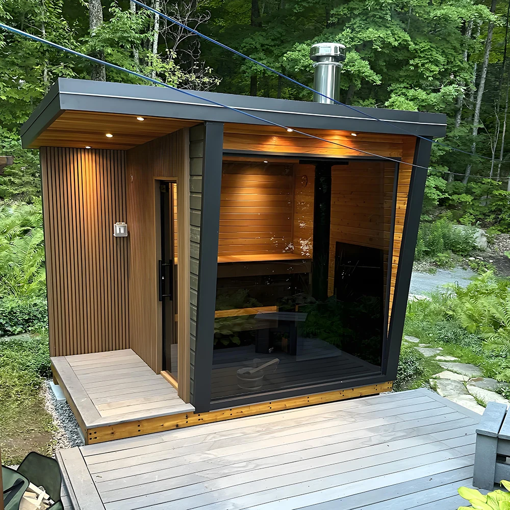 High Quality Custom Outdoor  Sauna for Sale Hot Traditional Dry Steam Garden Sauna for 2 People