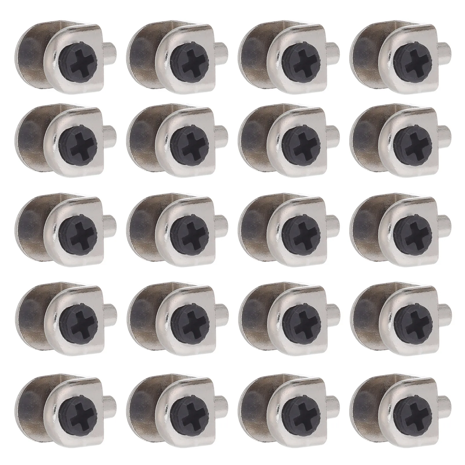 

20Pcs Glass Clamp Bracket Supports Zinc Alloy Stable Fixed Glass Shelf Holder for 4-8Mm Thickness Bathroom Shower Panel Clips