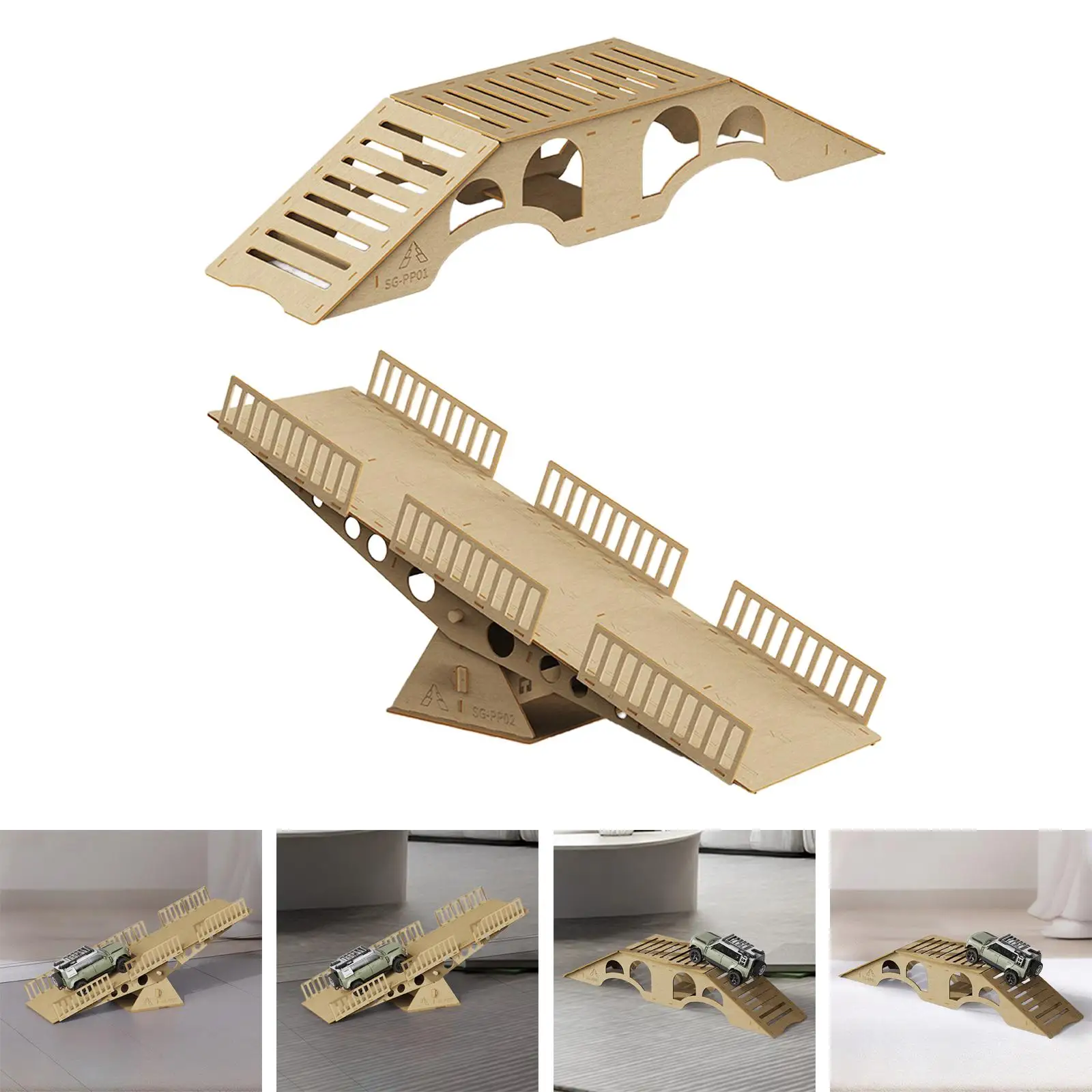 RC Bridge Obstacle, Challenge Obstacle Model Bridge, Practicing Handling Skills for 1/18 1/24 Crawler RC Hobby Car