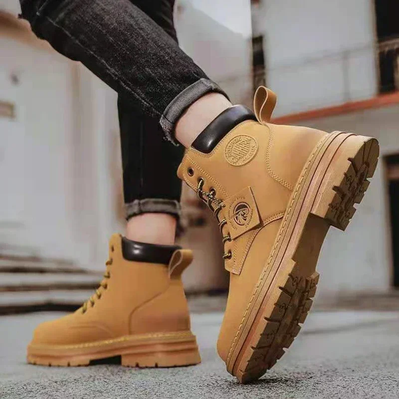 Winter Ankle Boots for Men Outdoor Classic Design botas Luxury Brand Men's Boots High Top Casual Shoes Walking shoes men botines