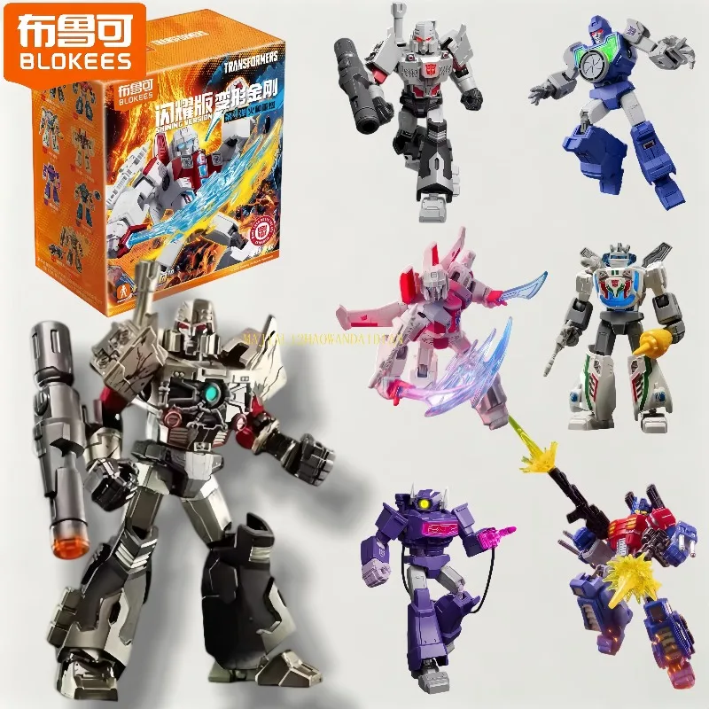 BLOKEES Transformers Assemble Building Blocks Shining Edition4 Megatron Optimus Prime Shockwave Assembly Toy Model Birthday Gift