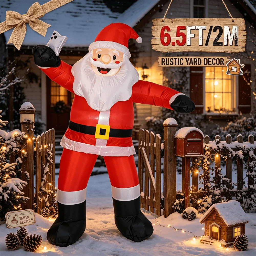 Xmas Outdoor Lighting Decorations - دمية عيد الميلاد القابلة للنفخ بطول