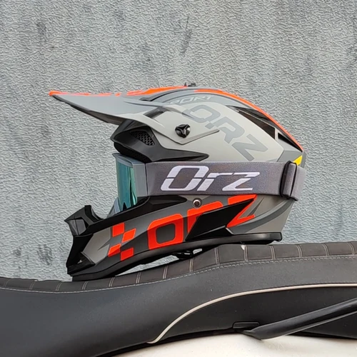 ORZ Casco de carreras todoterreno para motocicleta de alta calidad ATV Forest DH Casco completo para bicicleta de montaña aprobado por DOT