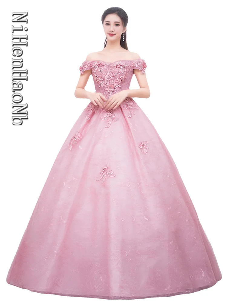 Appliques Avondjurken Quinceanera Jurken Elegante Boothals Banket Formele Feestjurk Robe De Soiree