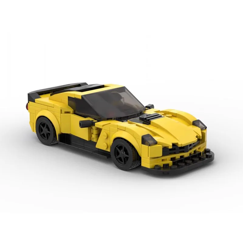 MOC Corvetteed Z06 Speed Champions Sports Cars Building Blocks Set, juguetes para niños, regalos para niños y niñas