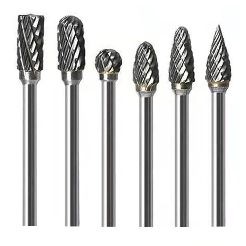 

5 шт., боры из карбида вольфрама, вращающееся сверло, фреза для гравировки металла, шлифовки, резьбы, полировки, инструменты