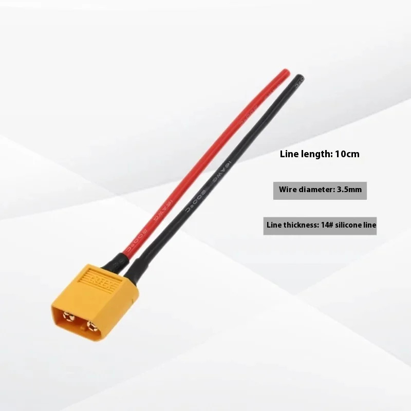 10PCS/Xt60 Plug Connector Set Male/Female with 16/14 AWG Silicone Wire 100mm for RC Battery Cable Remote Control Toys Parts