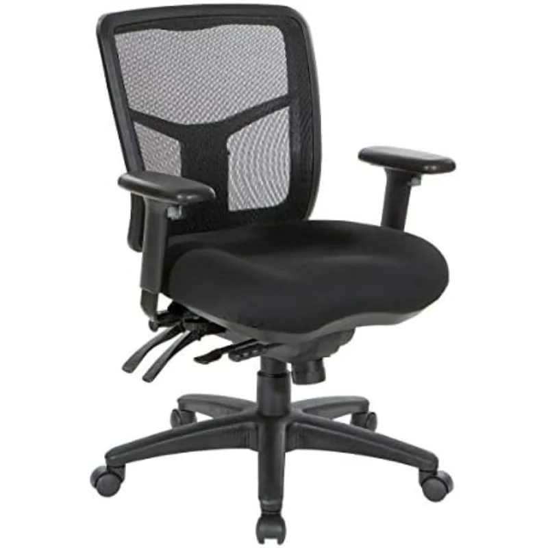 ProGrid Breathable Mesh Manager's Office Chair with Adjustable Seat Height, Multi-Function Tilt Control and Seat Slider, Mid Bac