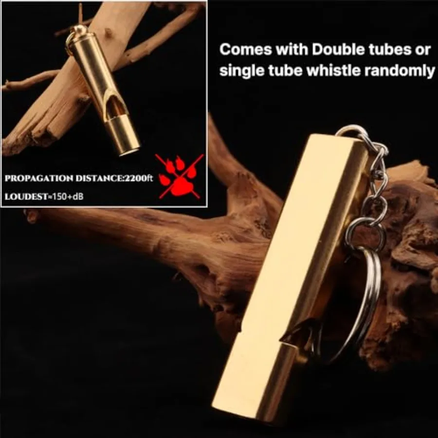 أجراس الدب بصوت عالٍ مقاس 1.5 بوصة من النحاس الصلب لـ Hikewith Sileer وصافرة الطوارئ للمشي لمسافات طويلة وركوب الدراجات وصيد الأسماك ومجموعات من الصخور #2