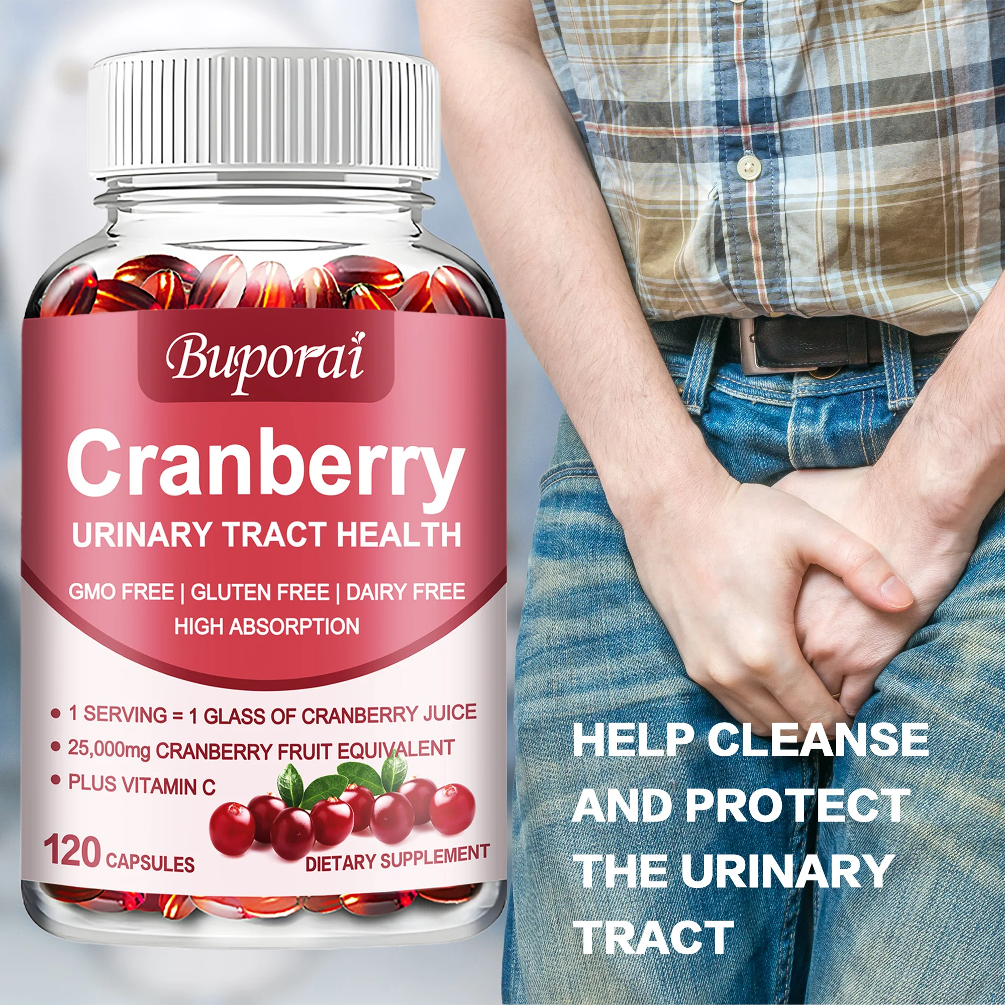 

Добавки клюквы — помогают очищать и защитить травление мочеиспускания, поддерживает здоровье сердечно-сосудистой системы, повышает иммунитет — с витамином С.