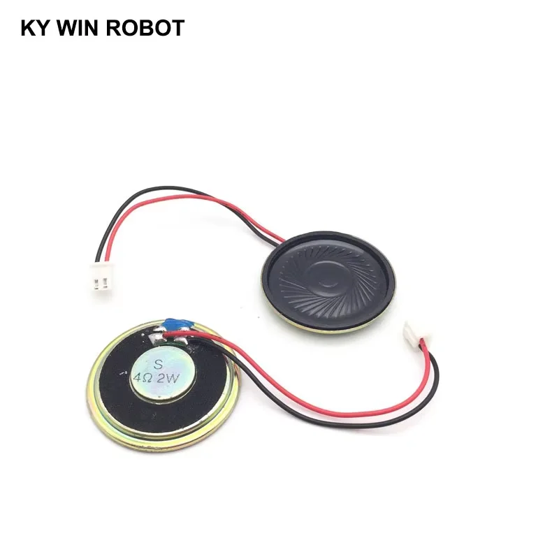 2pcs/lot New Ultra-thin speaker 4 ohms 2 watt 2W 4R speaker Diameter 40MM 4CM thickness 5MM with PH2.54 terminal wire length 10C