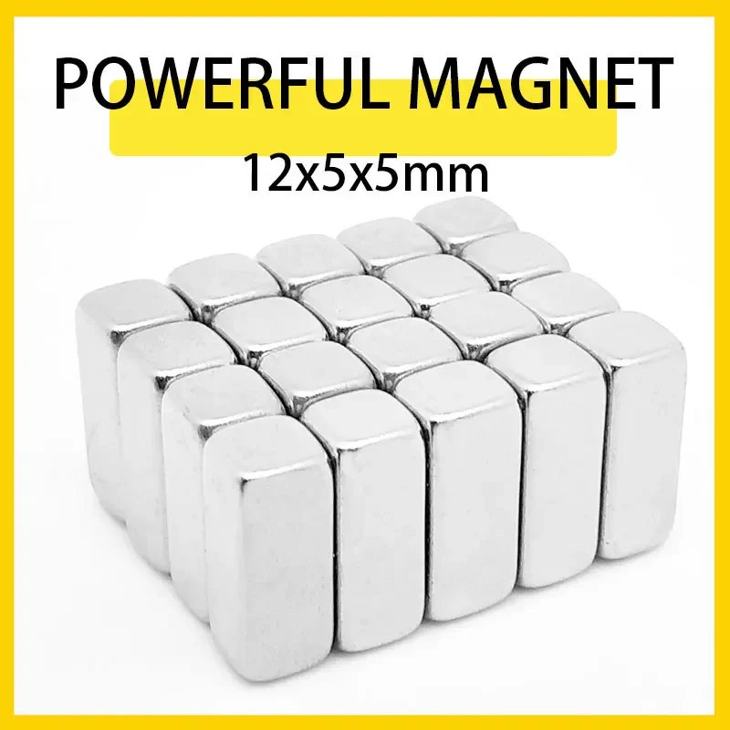 5~200PCS 12x5x5mm Neodymium Magnet 12mm x 5mm x 5mm N35 NdFeB Block Super Powerful Strong Permanent Magnet Disc