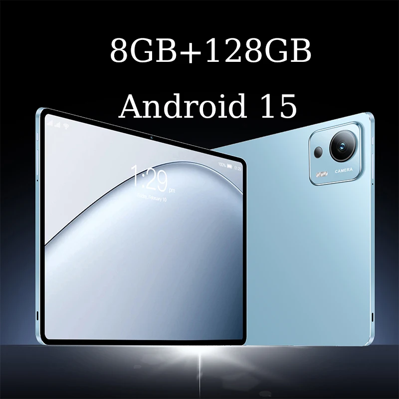 Android 15 Tablet 10.1 Inch, 6GB RAM + 128GB ROM, Octa Core, 5G WiFi, Dual Phone Call,6000mAh,with Case
