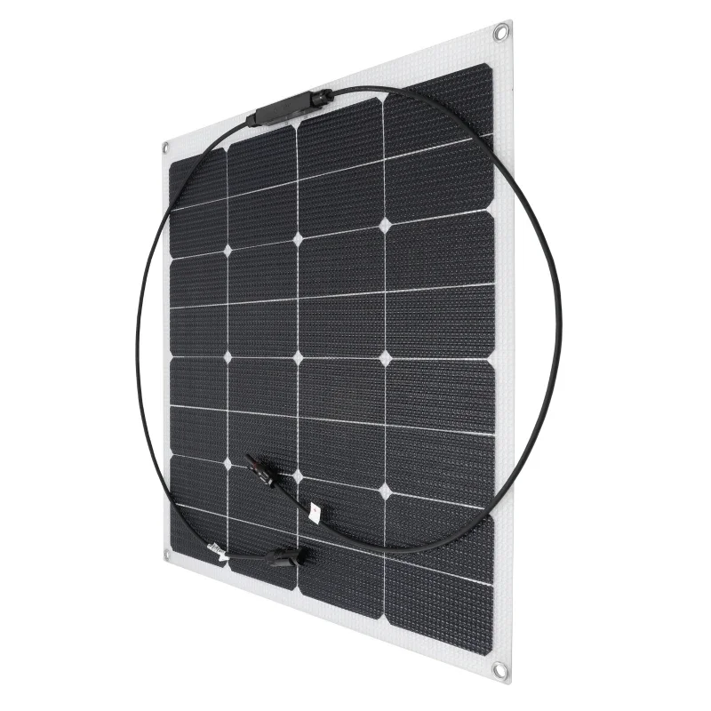 ETFE 50W Solar Panel Flexible 18V Portable Solar Cell Energy Charger DIY Connector For Charging Power System Car Camping RV Boat