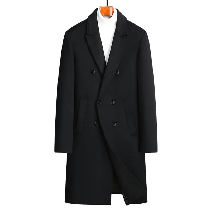 Woolen coat for men, long double breasted woolen coat, casual suit collar coat, mens coat. double breasted coat men.men coats.