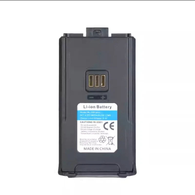 8.4V 2500mAh/3800mAh for Baofeng BL-5RH Pro Max Walklie Talkie Battery Type-C Charger AR-5RM UV-5RM GM-5RH Rechargable Battery