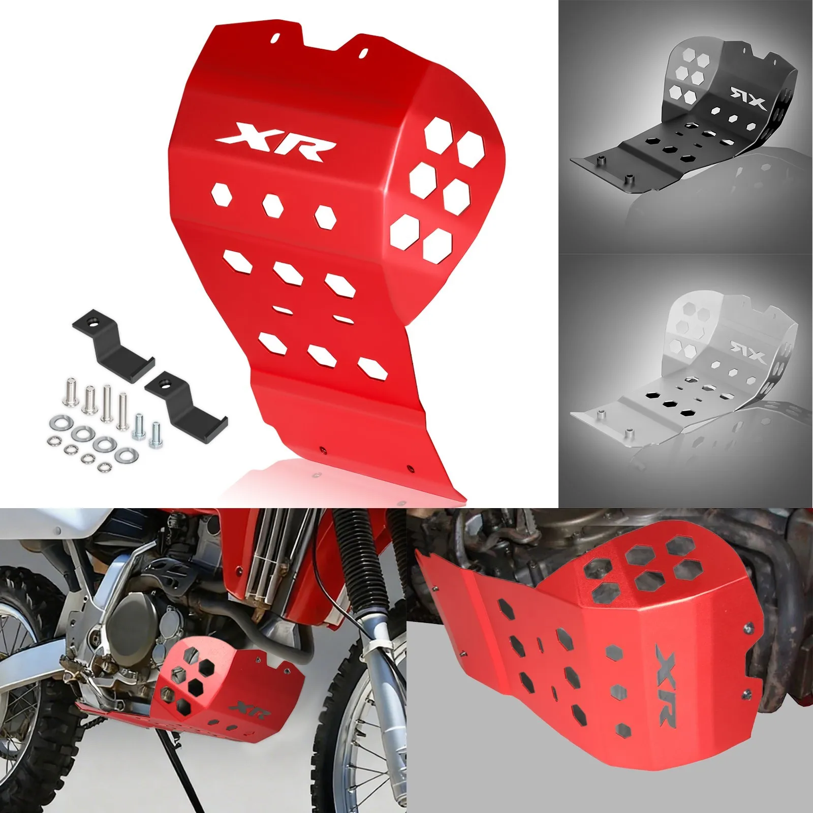 Engine Skid Plate Bash Guard For Honda XR650R 2000-2007 Dirt Bike Off-Road Anti-Impact Durable Motorcycle Chassis Accessory
