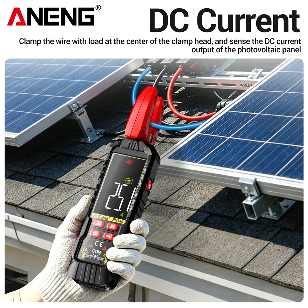 ANENG PN140 Digital Clamp Meter 3999 Counts DC AC Voltage Current Amperimetric Multimeter  90°Rotating Clamp Phase Sequence Tool